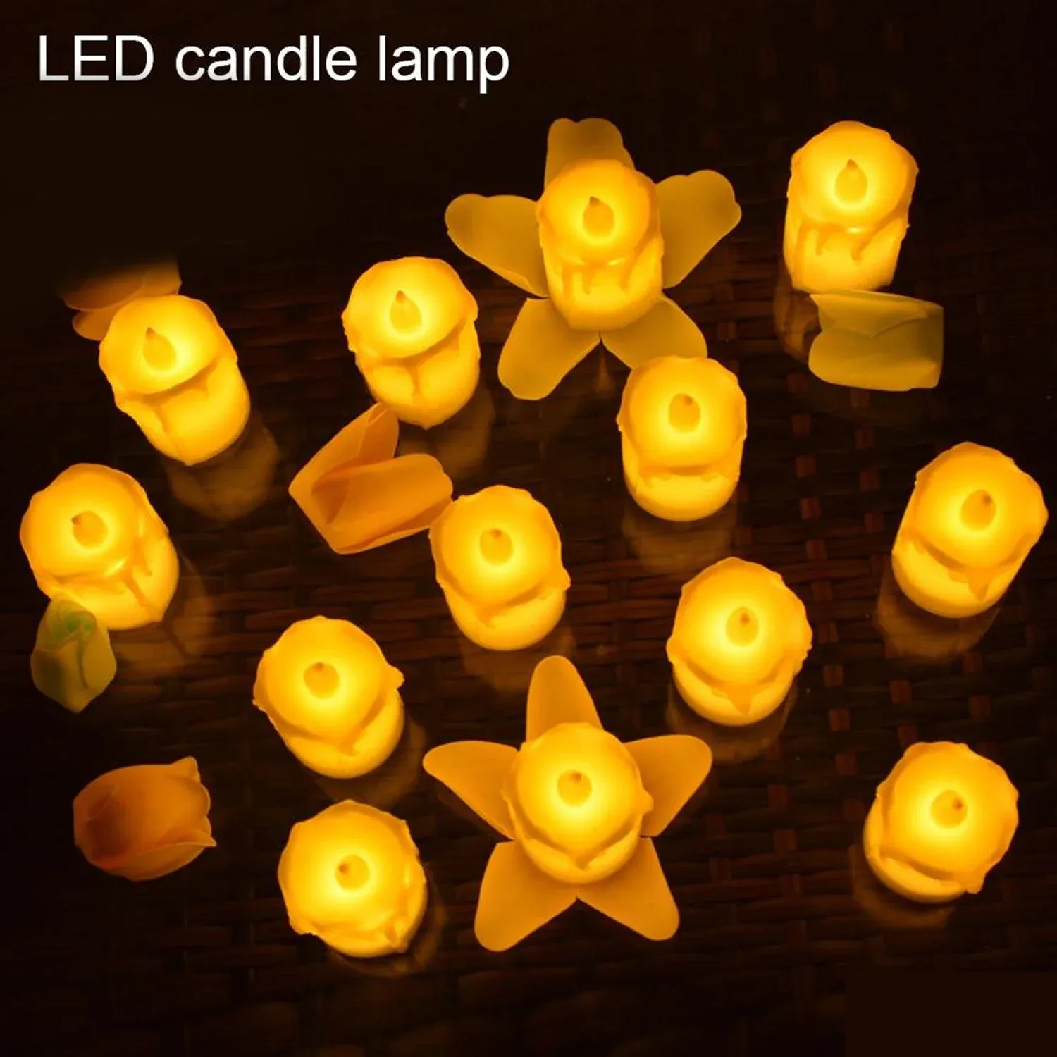 Flameless LED Candles – 24pc Multicolor Melted Design | Fresova - Detailed Feature View 5