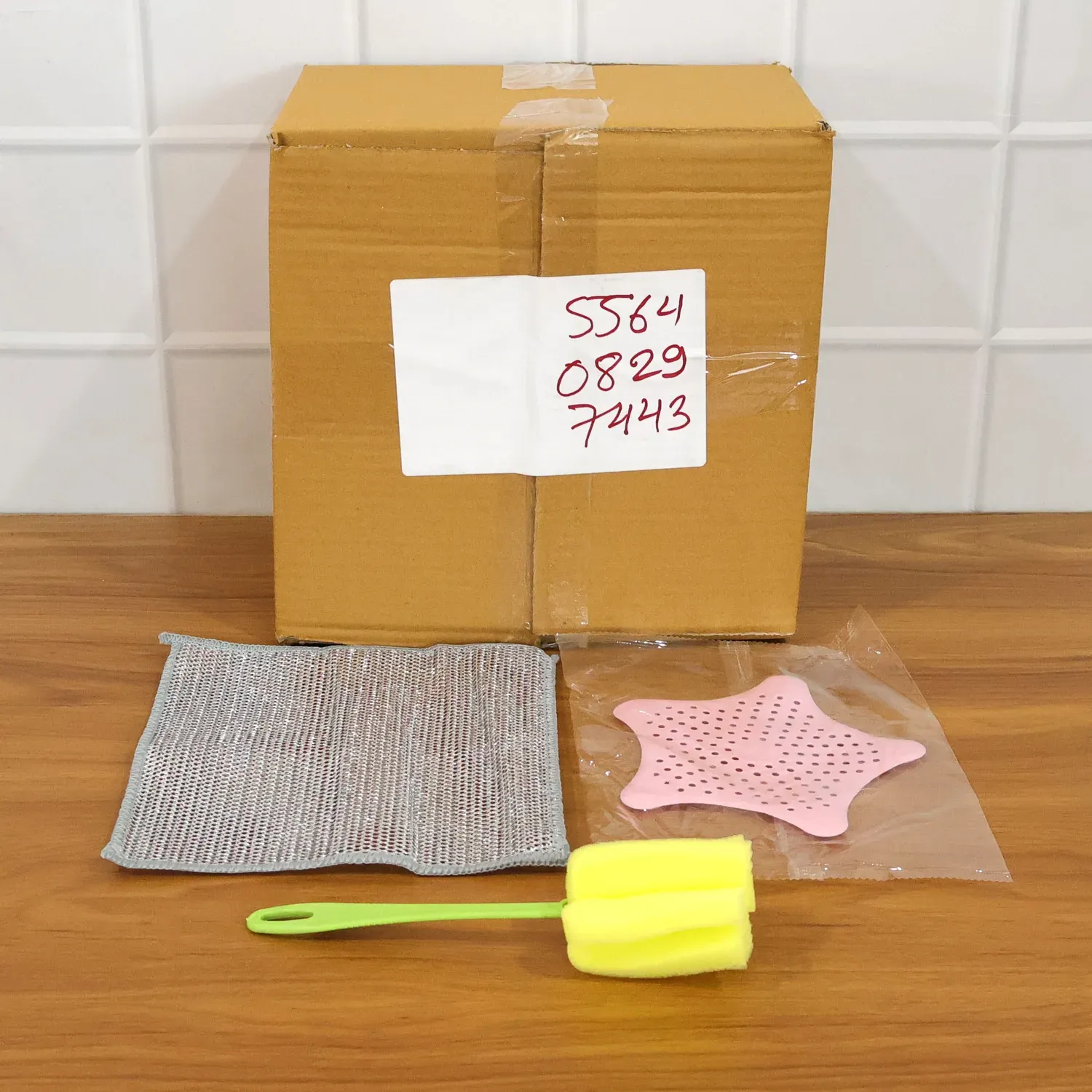 Kitchen Cleaning Set – 3-in-1 Combo with Scrub Pad & Bottle Brush - Detailed Feature View 6