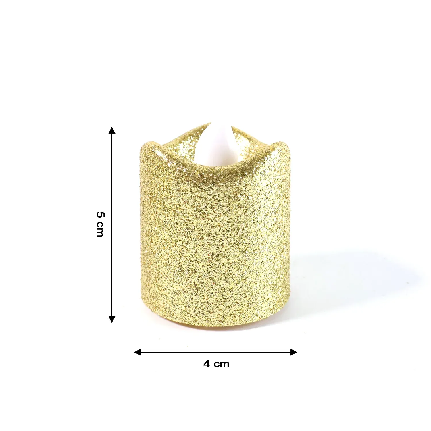 LED Tealight Candles – 6 Pc Flameless Christmas Glitter Set - Detailed Feature View 6