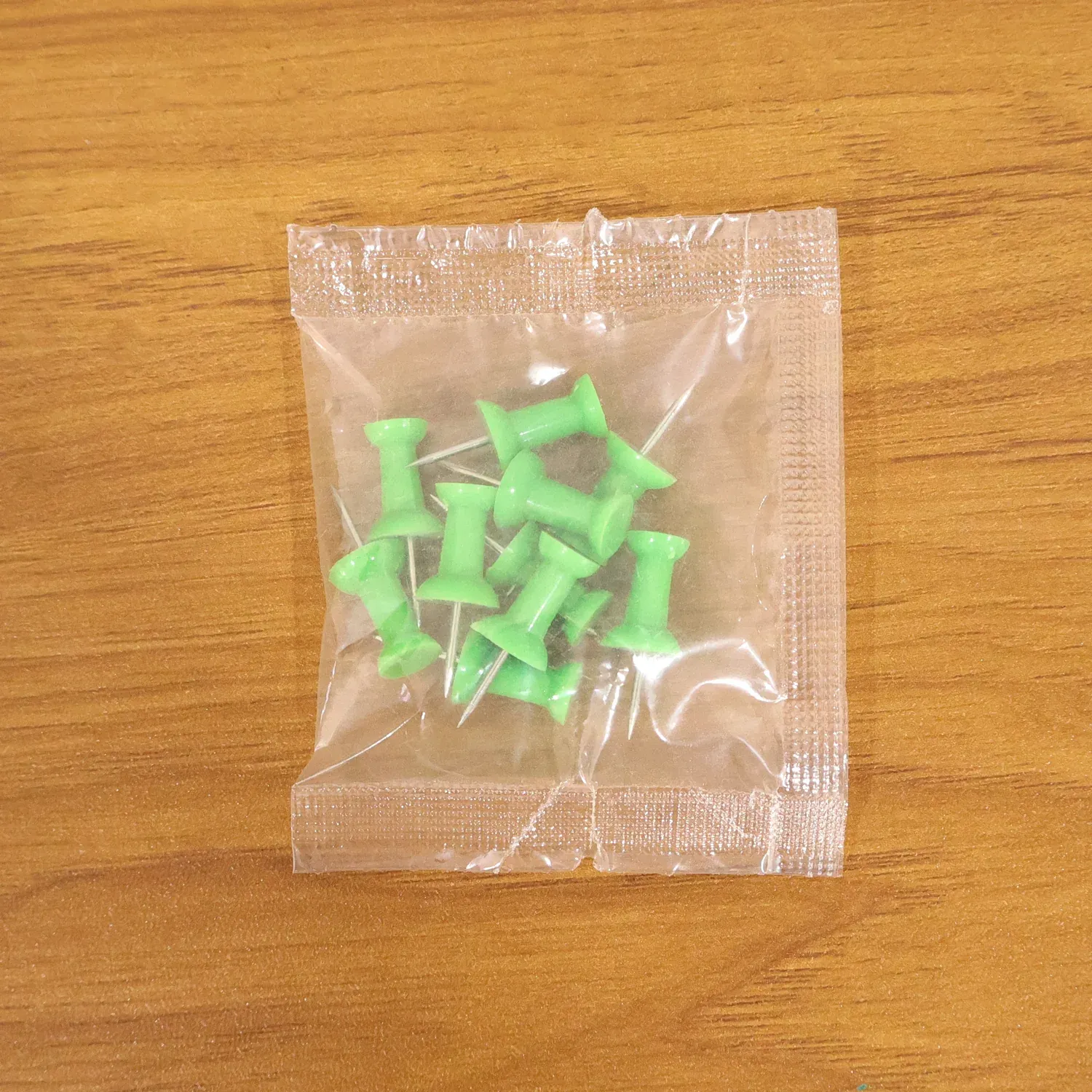 Green Plastic Push Pins Thumb Tacks for Notice Boards - 10 Pc - Detailed Feature View 6