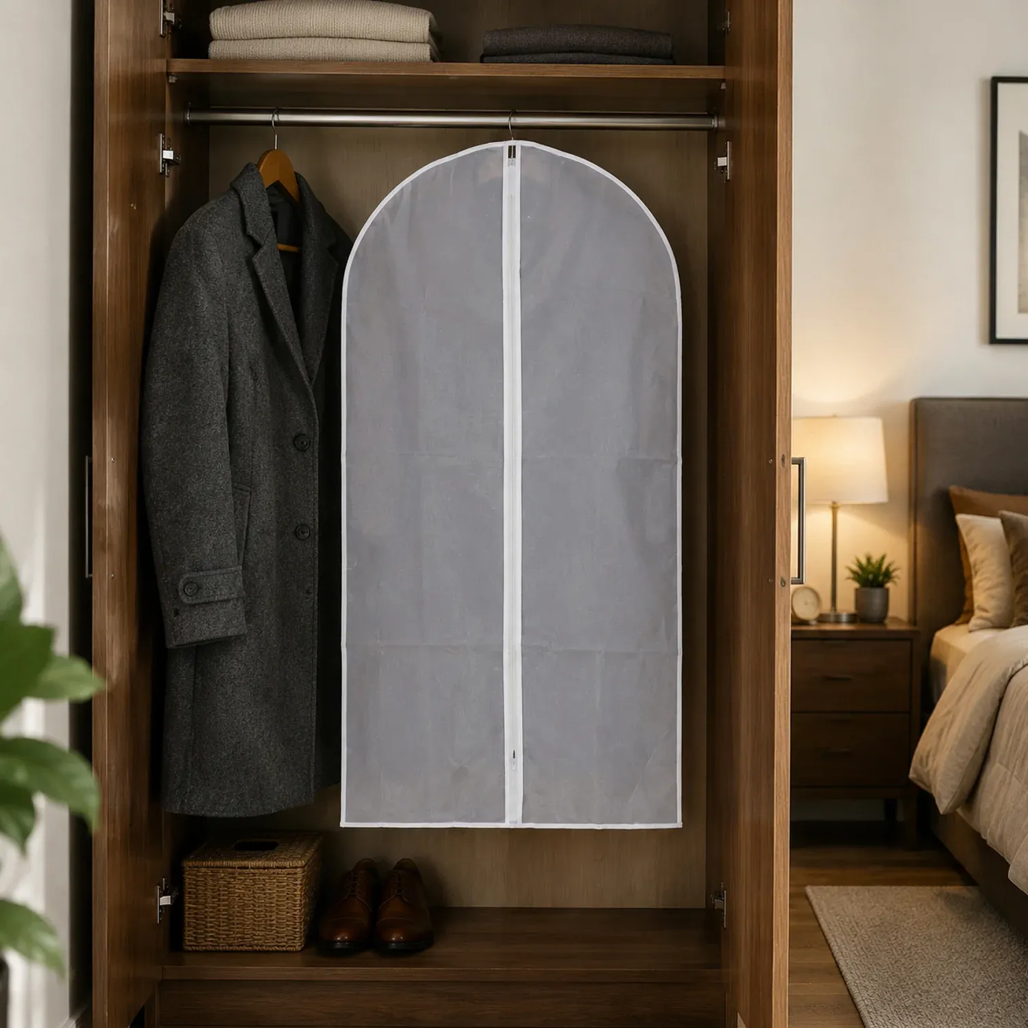 Foldable Suit Cover – Space-Saving Clothes Protection for Wardrobes - Detailed Feature View 4