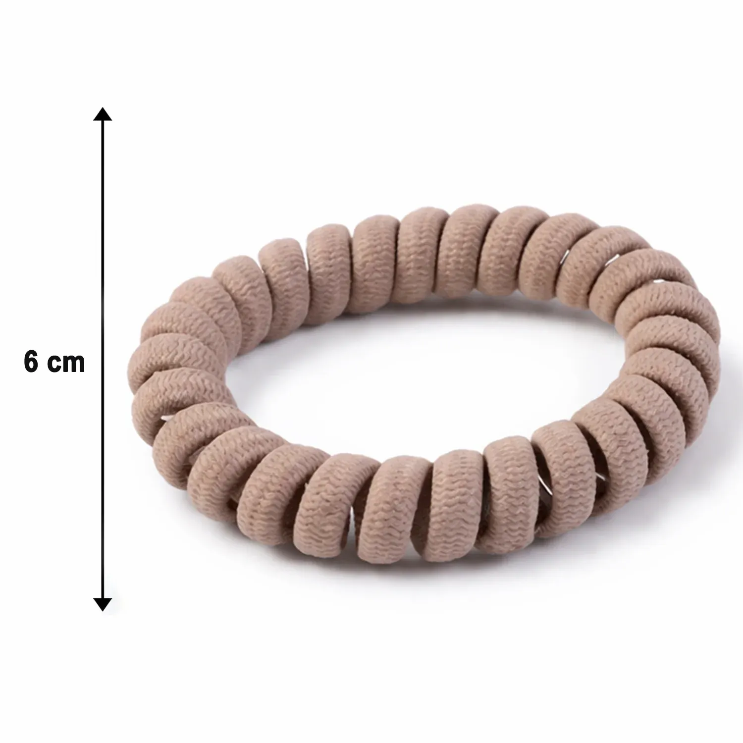 Soft Stretchable Spiral Coil Hair Band - No Crease, 1 Pc - Detailed Feature View 5