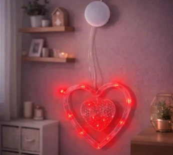 Heart Shape LED Hanging Light for Balcony & Home Decor