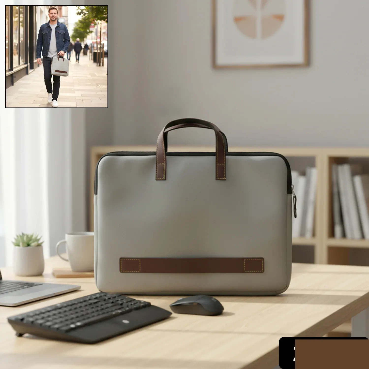 Professional Business Carry Bag (1 Pc, 37x28 Cm) - Detailed Feature View 1