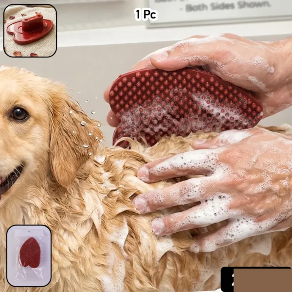 Pet Bath Brush – Soft Bristles for Gentle Grooming and Massage