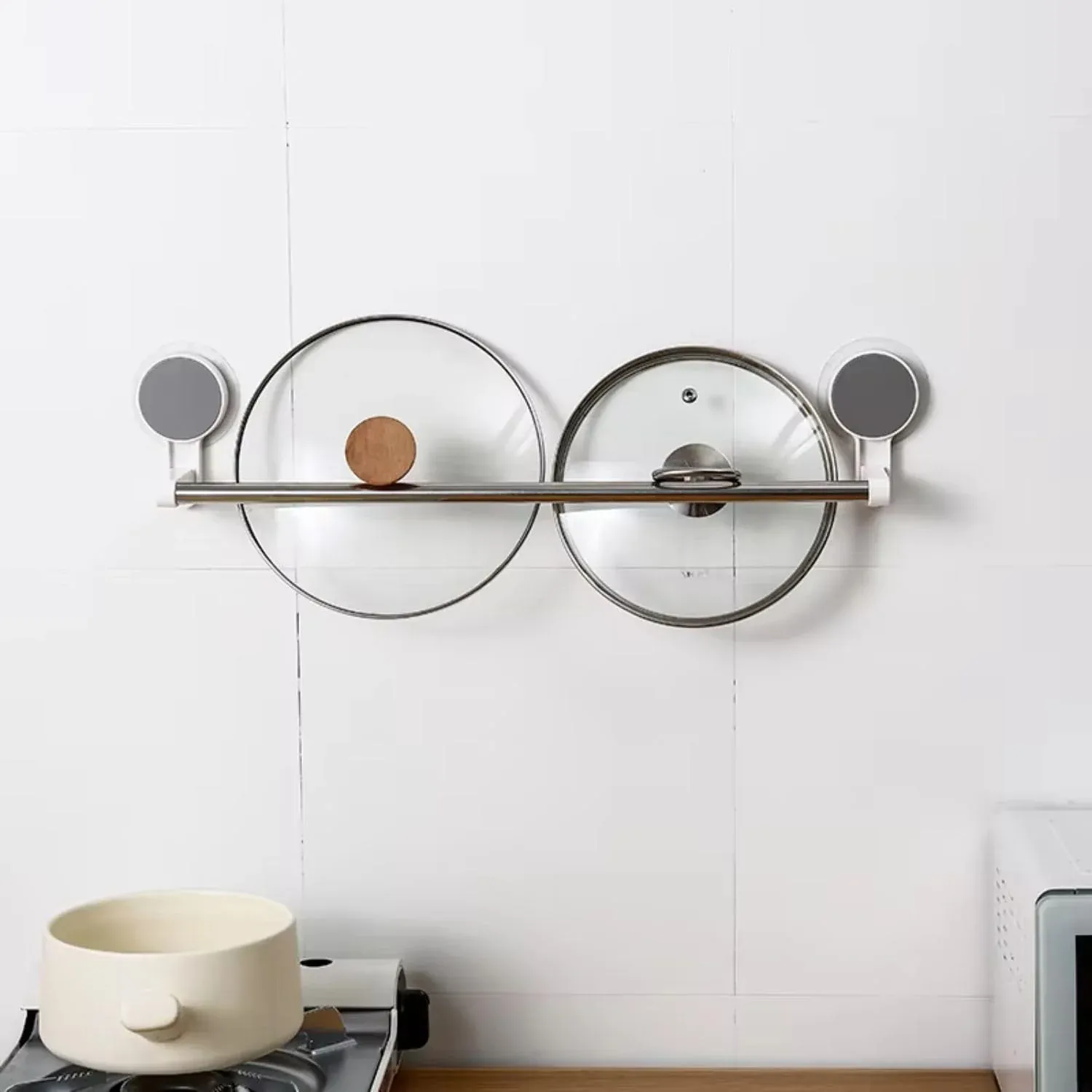 Self-Adhesive Rust-Resistant Towel Rod - Punch-Free Mount - Detailed Feature View 5