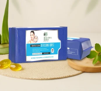 Beautiful Basics Face Wipes for Normal & Oily Skin – 2 Pack (50 Wipes Each)