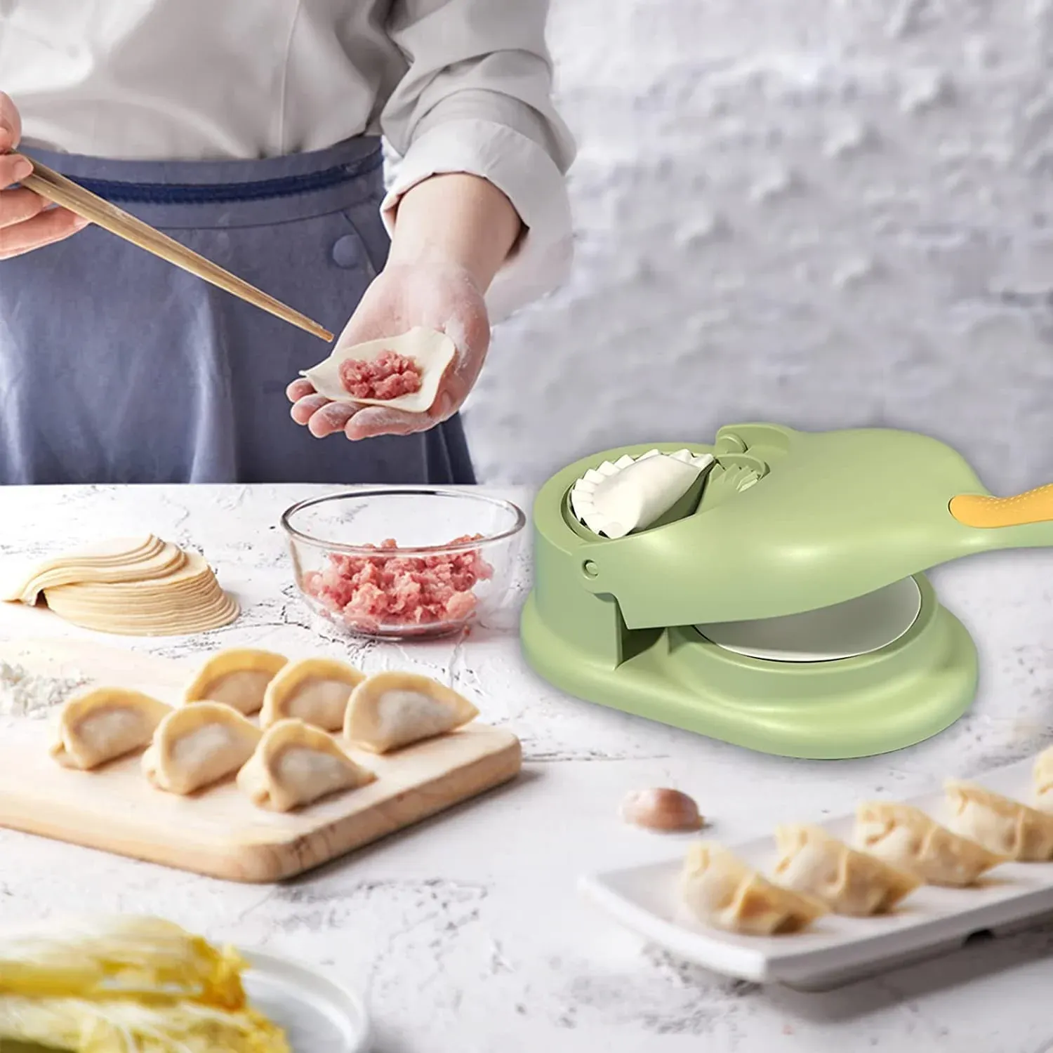 Premium 2-in-1 Dumpling Press Mould for Gujiya & Momos - Buy Online at Alikart