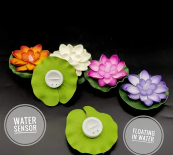 Water Floating Smokeless Candles & Lotus Flowers Sensor Led TeaLight  (Pack of 6)