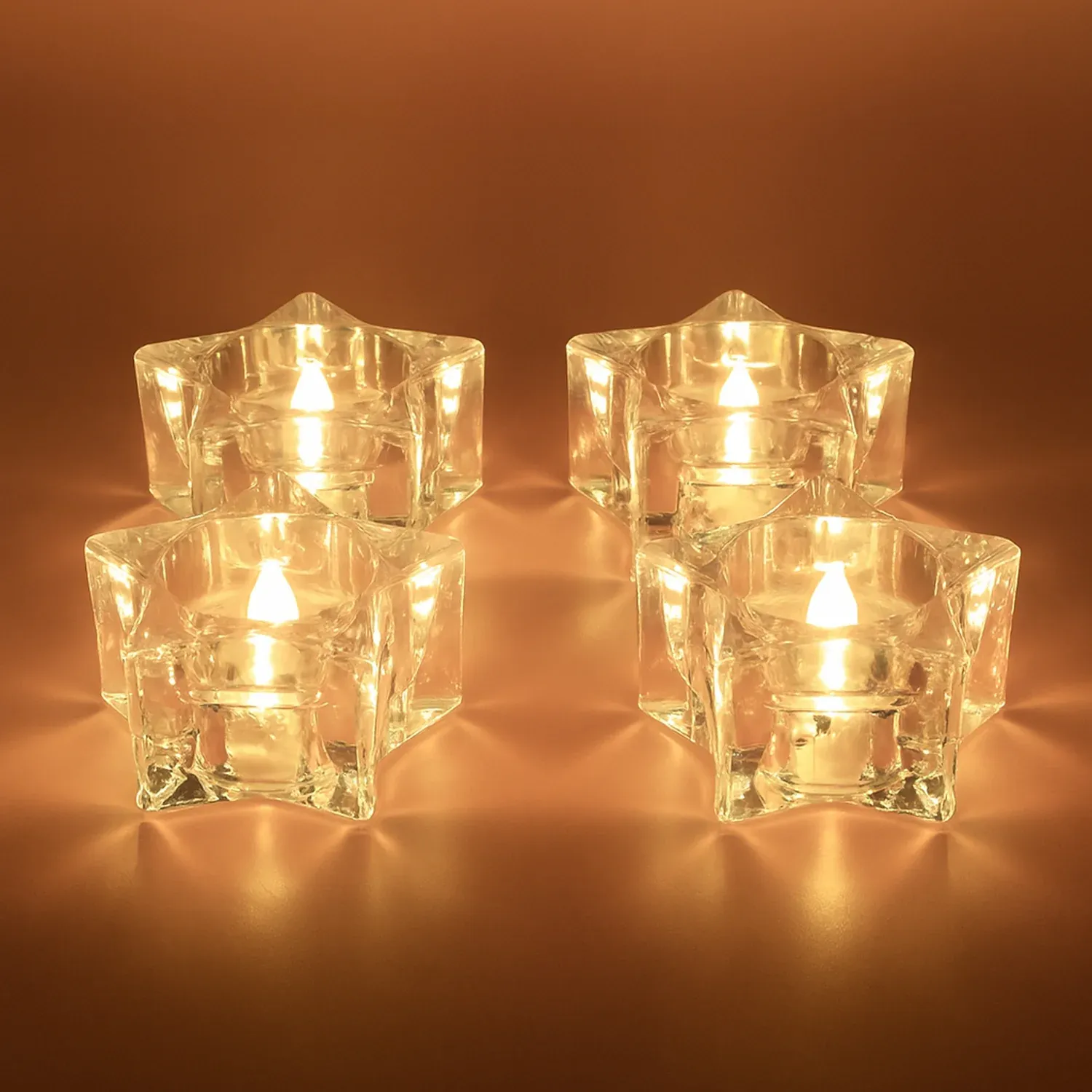 LED Crystal Effect Flameless Candles – Set of 12 Decorative Tealights - Detailed Feature View 5