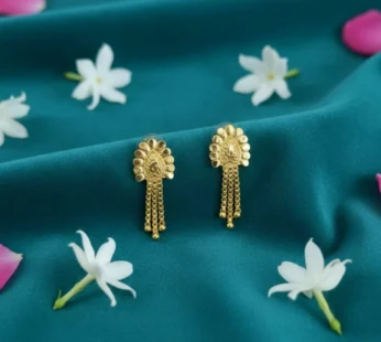 Nice 3 Line Golden Earrings for Women & Girls – Traditional Fancy Jewellery Gift