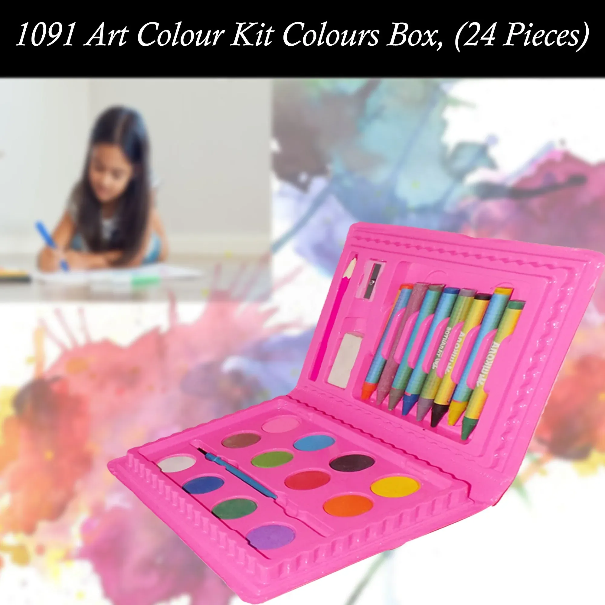 Kids Art Set – 24-Piece Drawing & Painting Kit | Colorful Creations - Detailed Feature View 2