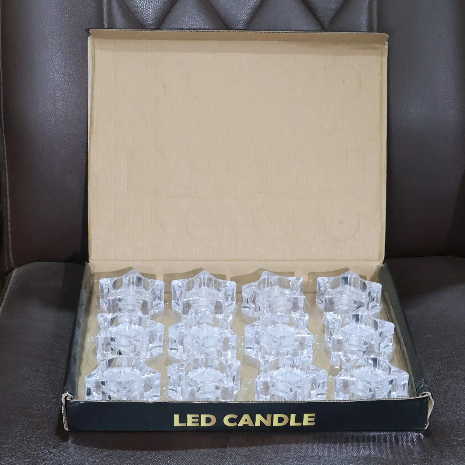 LED Crystal Effect Flameless Candles – Set of 12 Decorative Tealights - Detailed Feature View 8