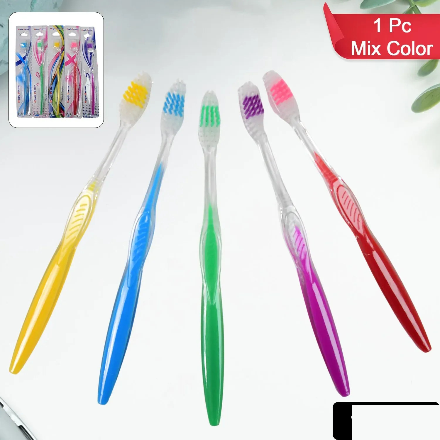 Plastic Toothbrush – Soft Bristles for All Ages | MintGuard - Detailed Feature View 1