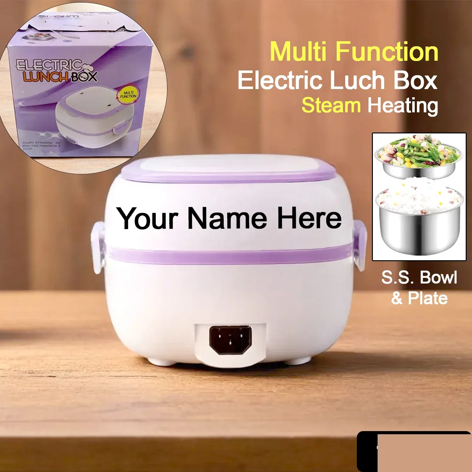 Premium Electric Lunch Box 220V – Portable with Stainless Steel Compartments - Buy Online at Alikart