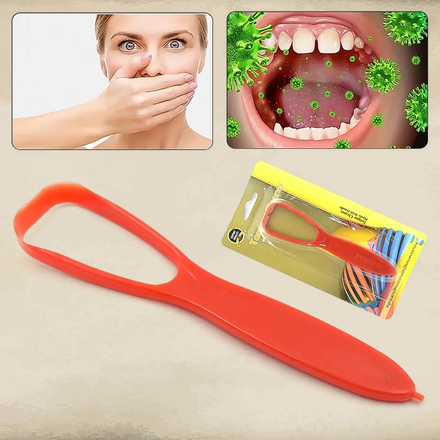 Premium Plastic Tongue Cleaner – Fresh Breath & Oral Hygiene | MintGuard - Buy Online at Alikart