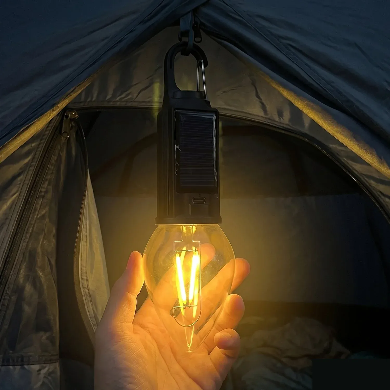 Camping Lantern – Eco-Friendly, Dual Charging with Warm LED - Detailed Feature View 3