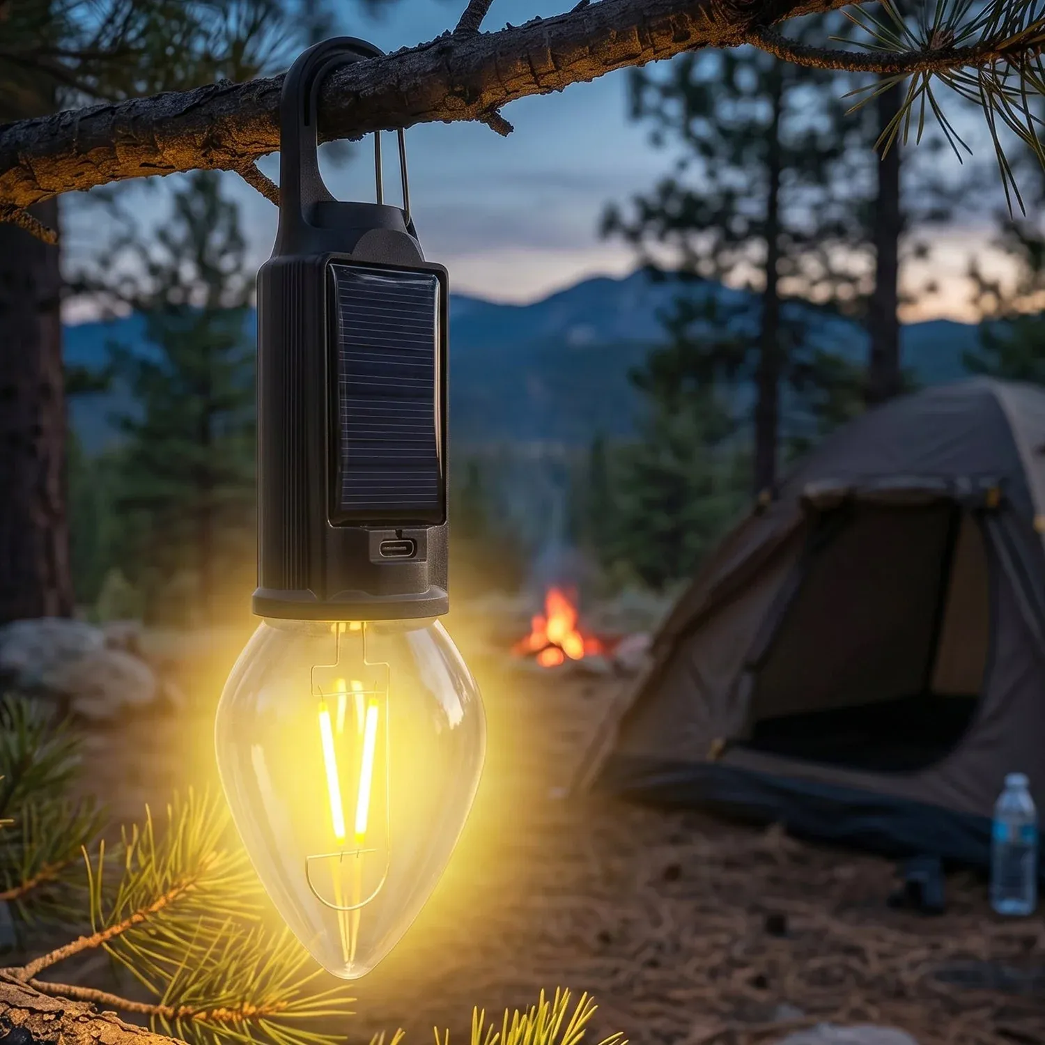 Camping Lantern – Eco-Friendly, Dual Charging with Warm LED - Detailed Feature View 7