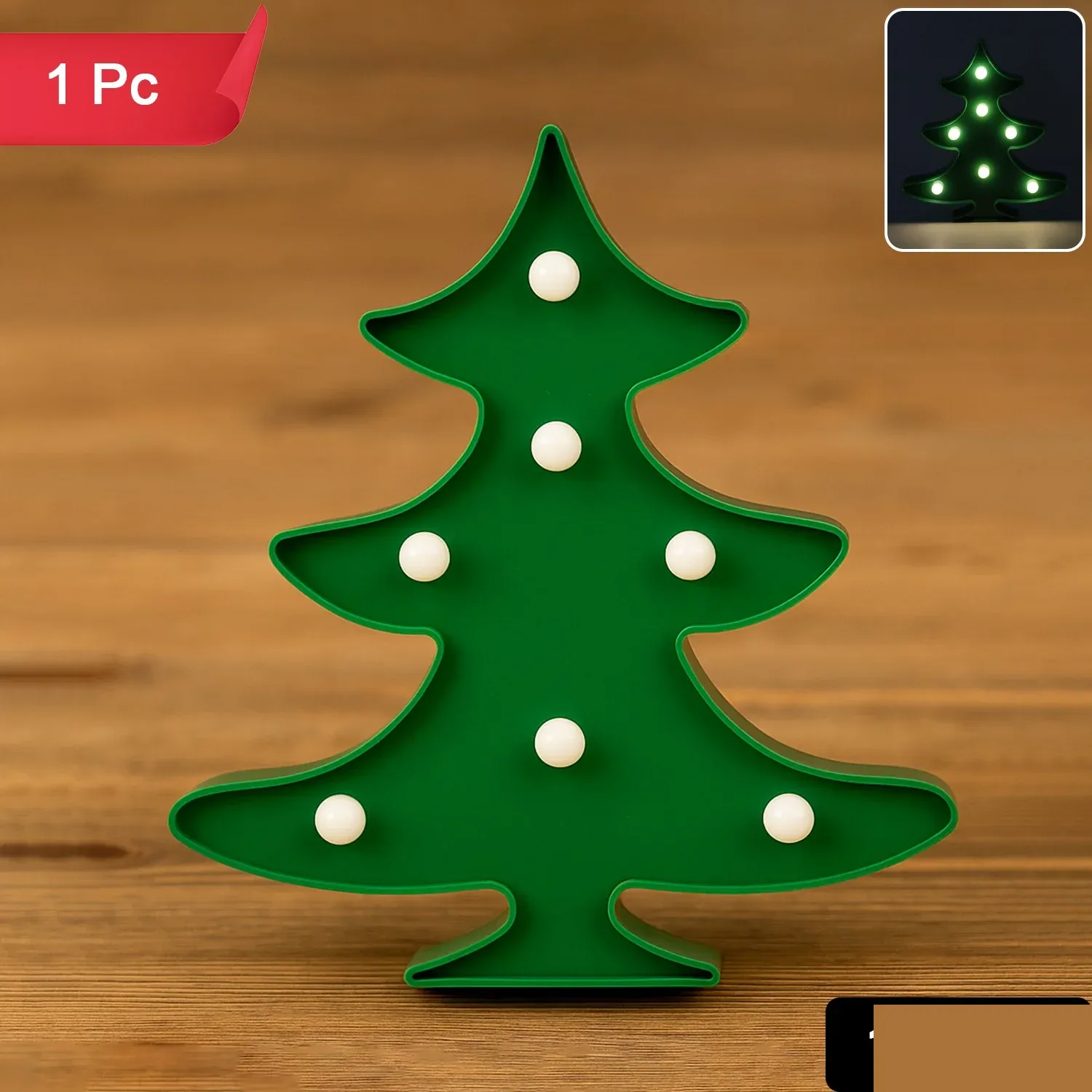 Christmas Tree Shape LED Decorative Night Light (1 Pc) - Detailed Feature View 1