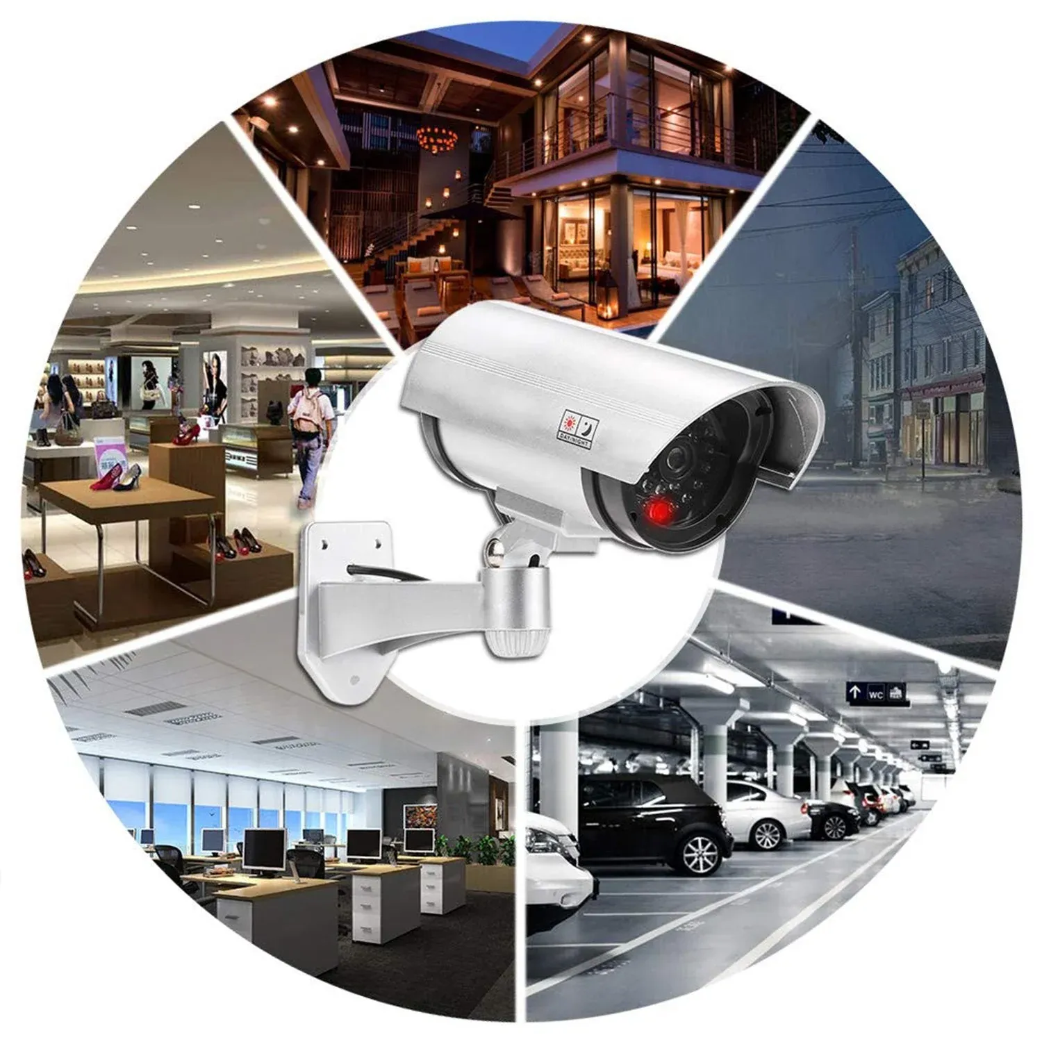 Premium Dummy Security Camera – Outdoor Fake CCTV with LED | AutoSafeo - Buy Online at Alikart