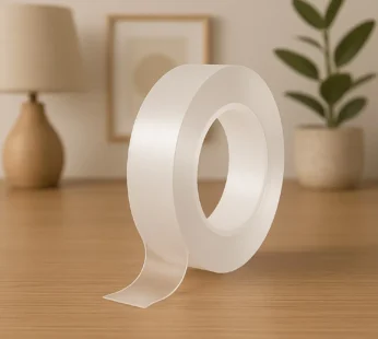Sticky Double Sided Tape Washable Adhesive Tape Reusable (8.5×3 Cm / 1 Pc)