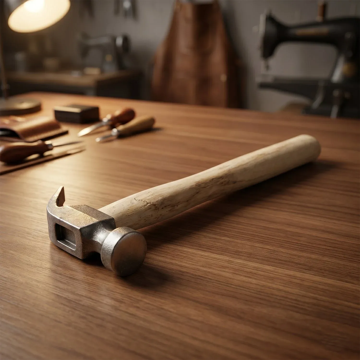 Heavy Duty Wooden Handle Claw Hammer for Carpentry & Home DIY - Detailed Feature View 2