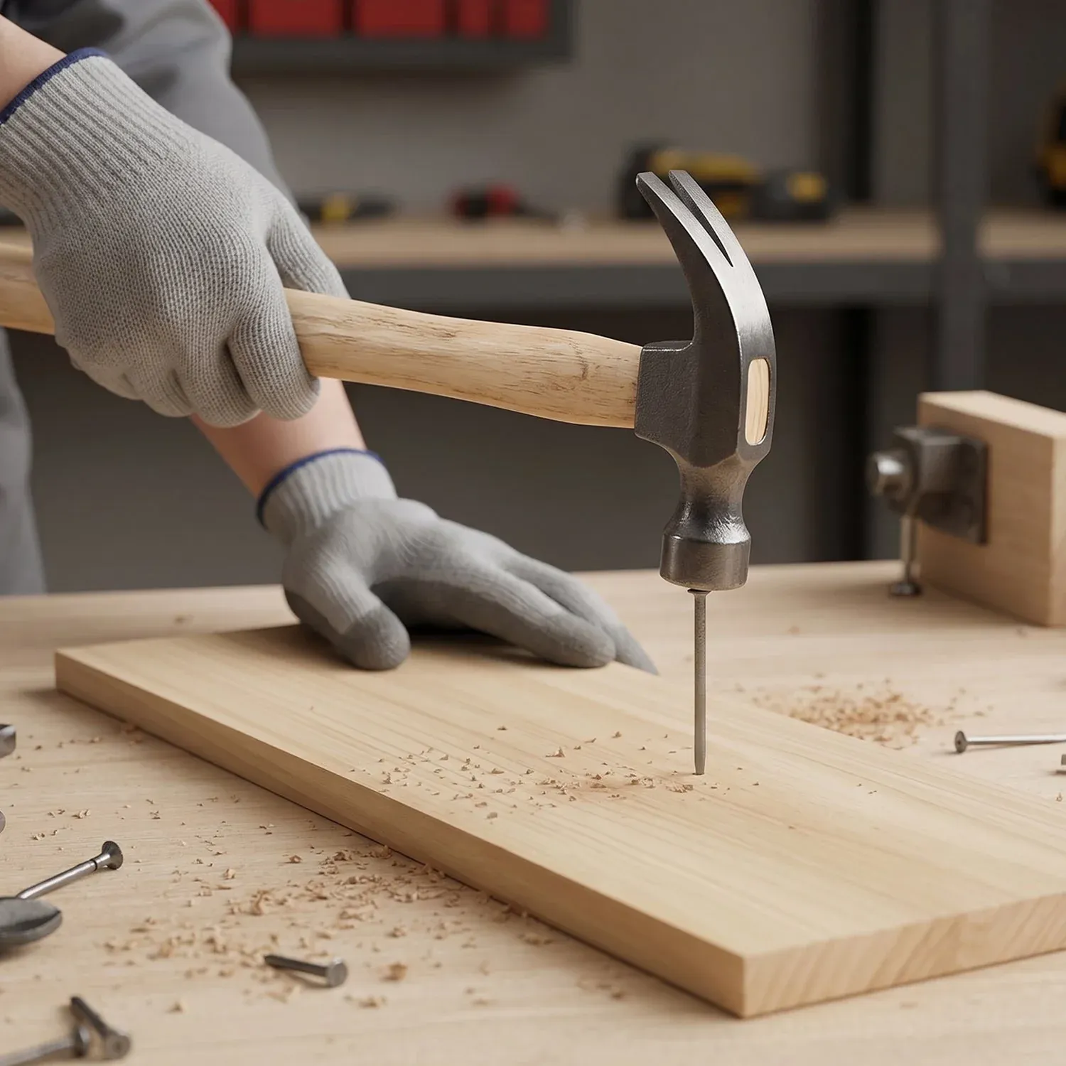 Heavy Duty Wooden Handle Claw Hammer for Carpentry & Home DIY - Detailed Feature View 7
