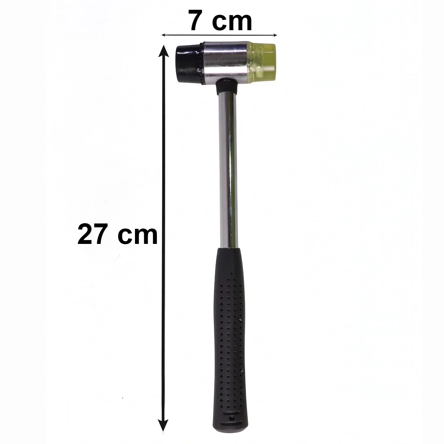 Double Head Rubber Mallet Hammer with Steel Handle, Non Slip Grip - Detailed Feature View 5