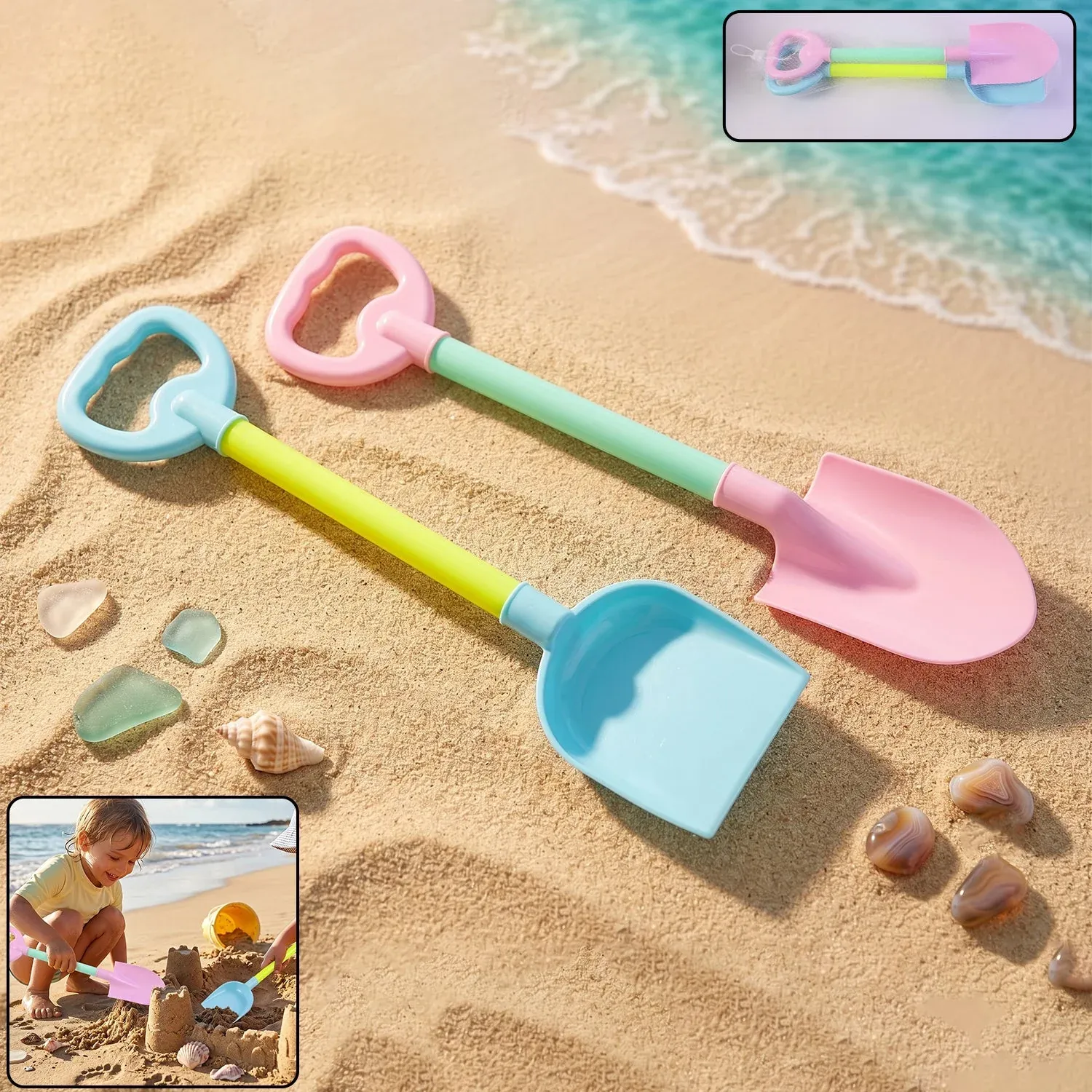 Premium Kids Beach Sand Shovel Toy Set – Bright, Durable & Easy to Handle - Buy Online at Alikart