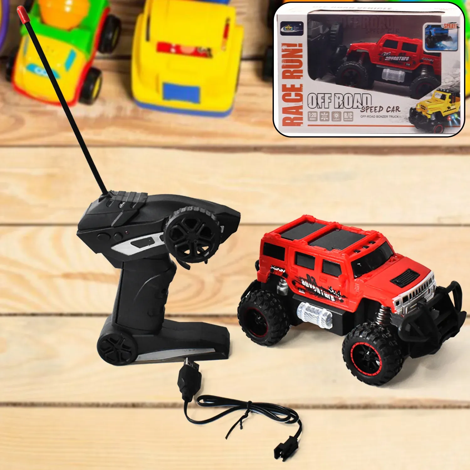 Mist Spray Race Car Toy with Lights & 4WD Climbing Power - Detailed Feature View 2