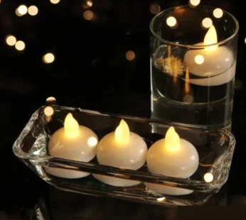 Set of 12 Flameless Floating Candles Battery Operated Tea Lights Tealight Candle