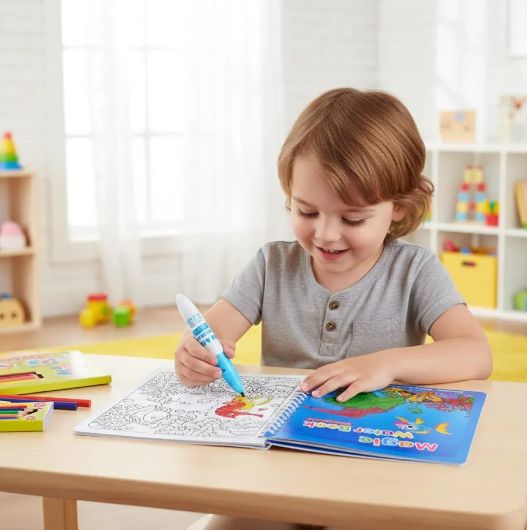 Magic Water Quick Dry Coloring Book & Pen for Kids - Detailed Feature View 10