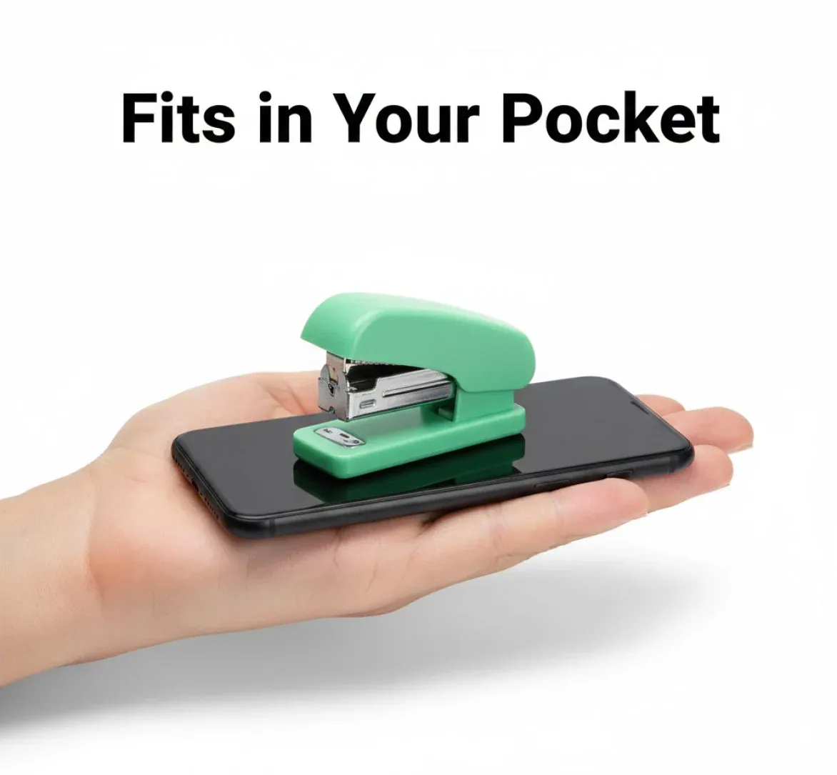Mini Stapler with 1 Strip of Staples (1 Set) - Detailed Feature View 10