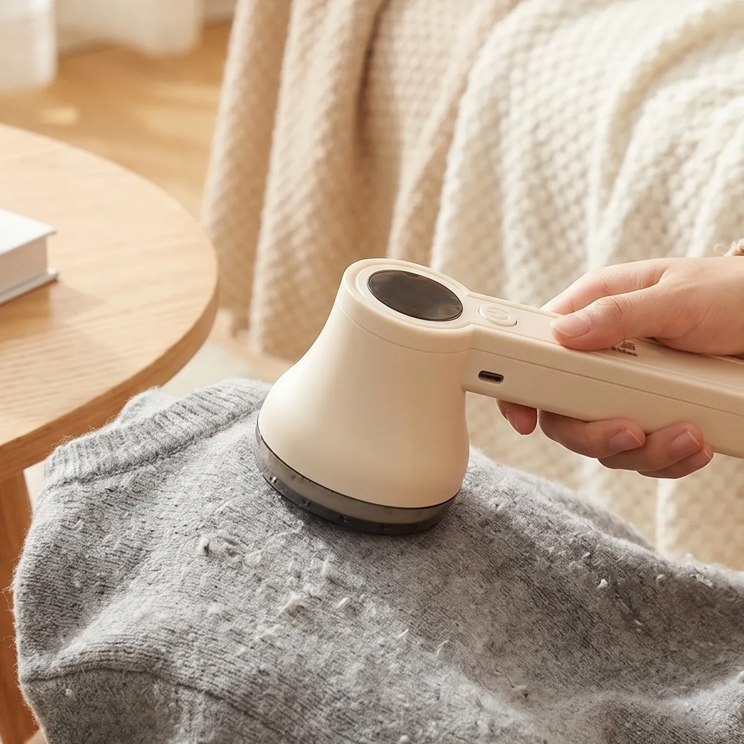 Rechargeable Electric Fabric Shaver for Clothes & Upholstery - Detailed Feature View 7