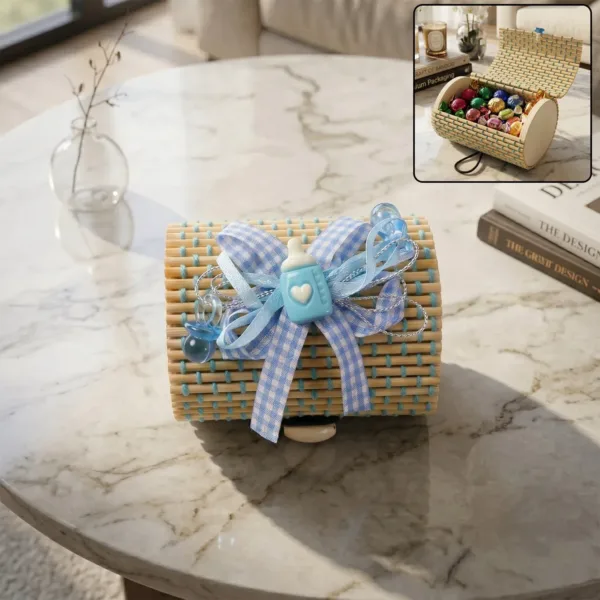 Mini Bamboo Gift Box – Elegant Favor & Treat Container