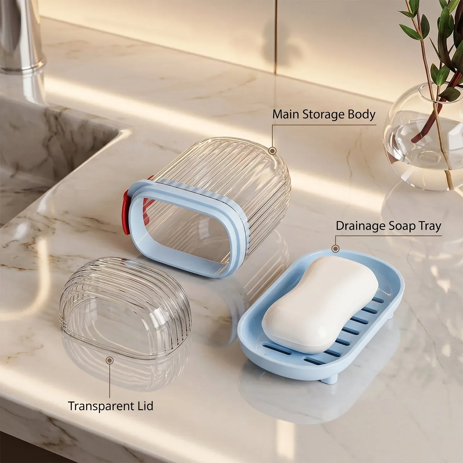 Bathroom Accessories Combo Set – Stylish & Travel-Friendly Organisation - Detailed Feature View 3
