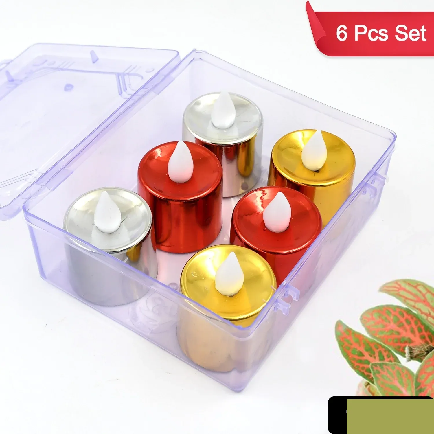 Electrical Candles Diya LED Tea Light, Diwali (6 Pcs Set) - Detailed Feature View 1