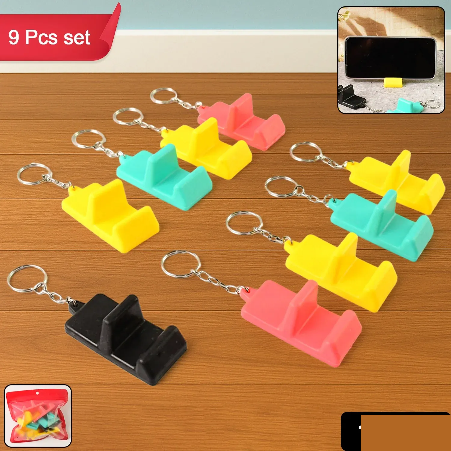 Mobile Stand Keychain – Compact 2-in-1 Phone Holder - Detailed Feature View 1