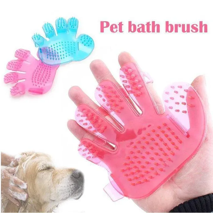 Premium Rubber Pet Cleaning Massaging Grooming Glove Brush - Buy Online at Alikart
