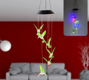 Solar Hummingbird Wind Chimes – Colorful LED Garden Decor