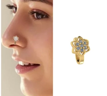 AD Stone Gold & Silver Tone Nose Clip Set