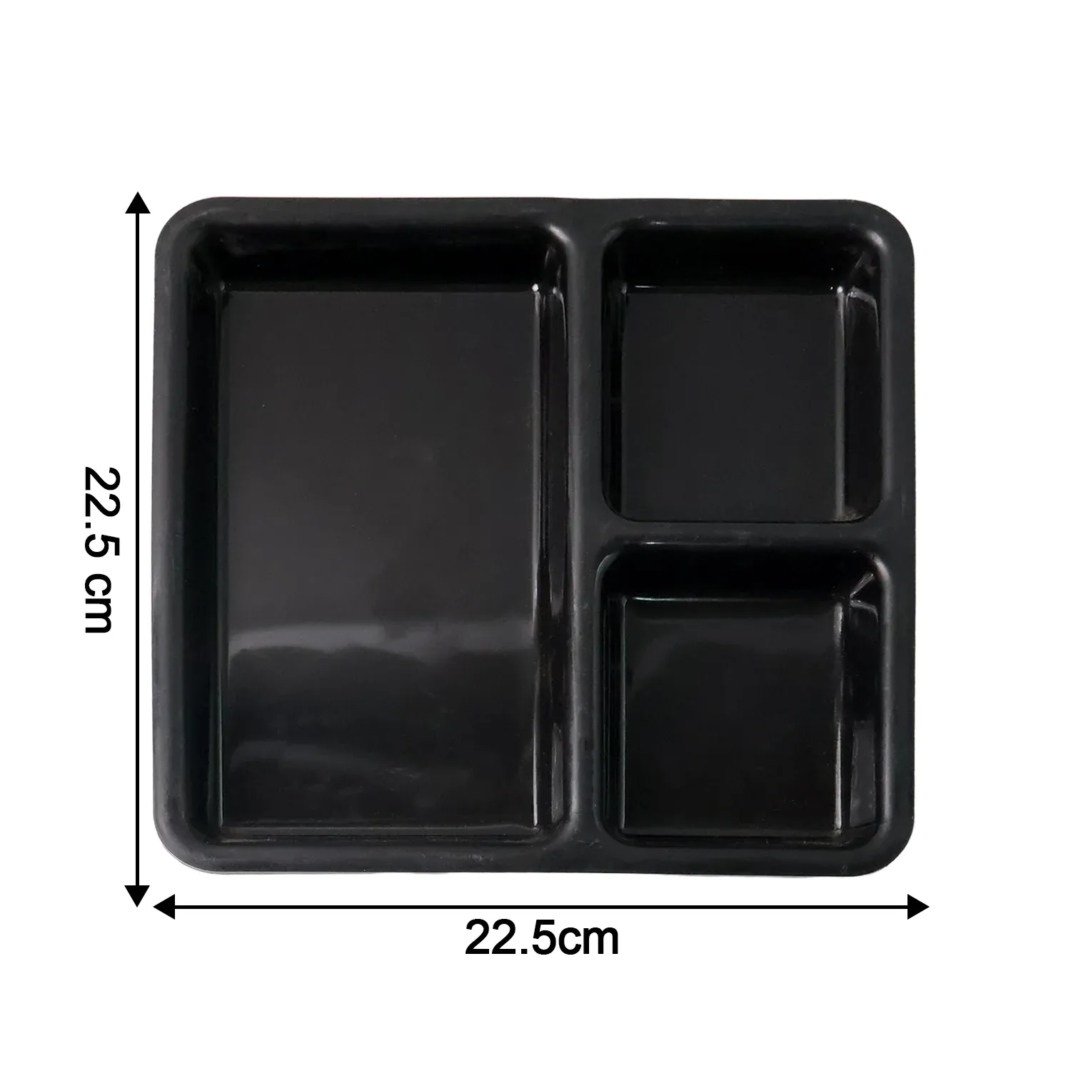 Plastic 3-Compartment Meal Serving Tray – Durable & Easy-Clean - Detailed Feature View 5