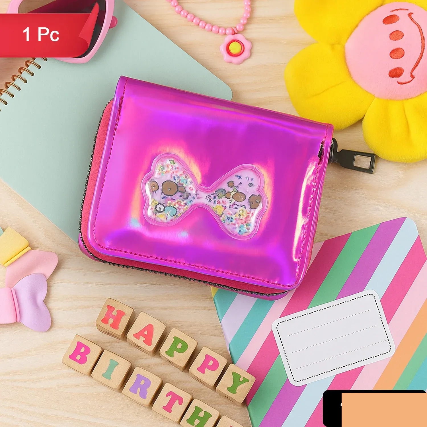 Vibrant Stylish Kids Wallet (1 Pc) - Detailed Feature View 1