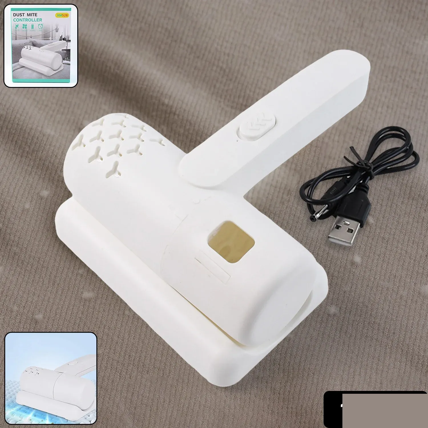 USB Rechargeable Dust Mite Controller with UV Sterilization - Detailed Feature View 1