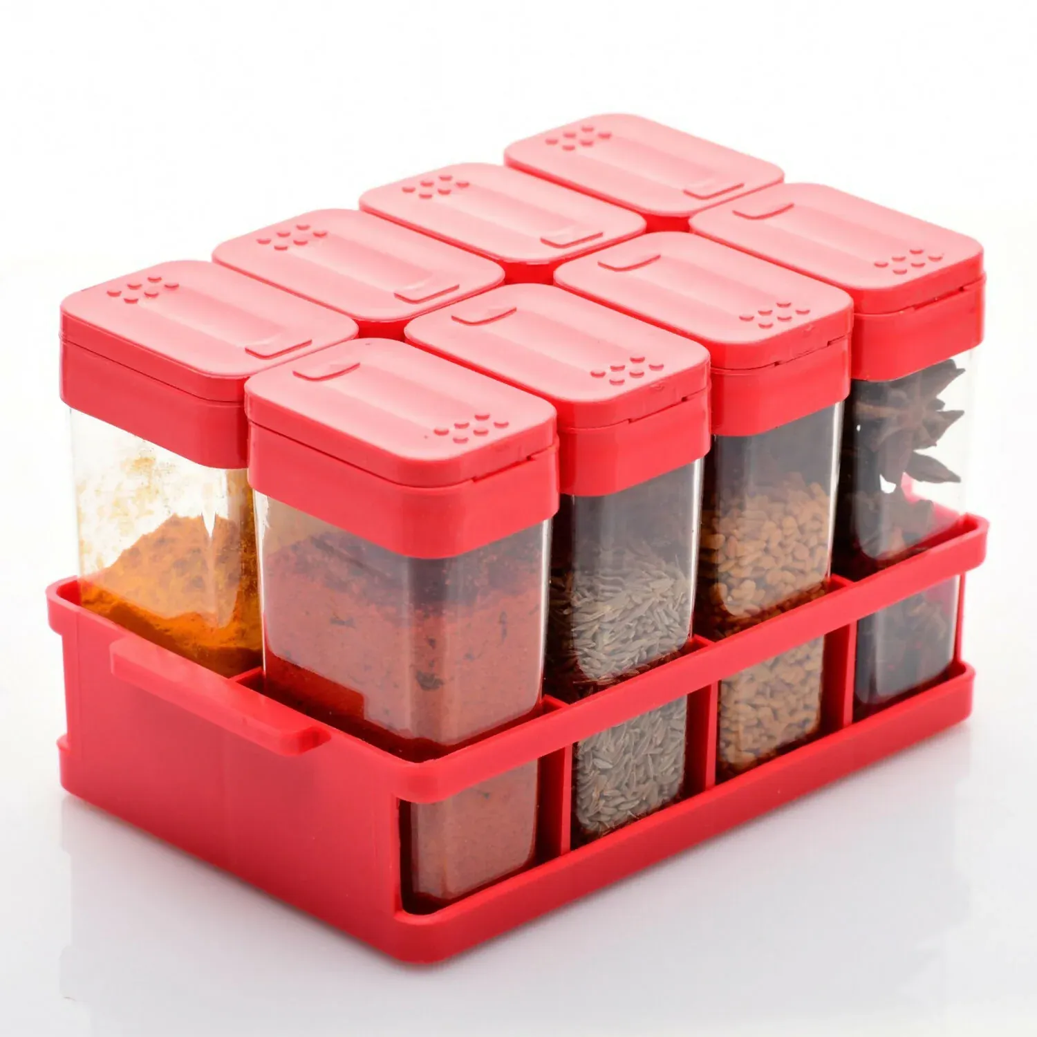 Multipurpose Spice Rack Set of 8 with Tray - Airtight Organizer - Detailed Feature View 9