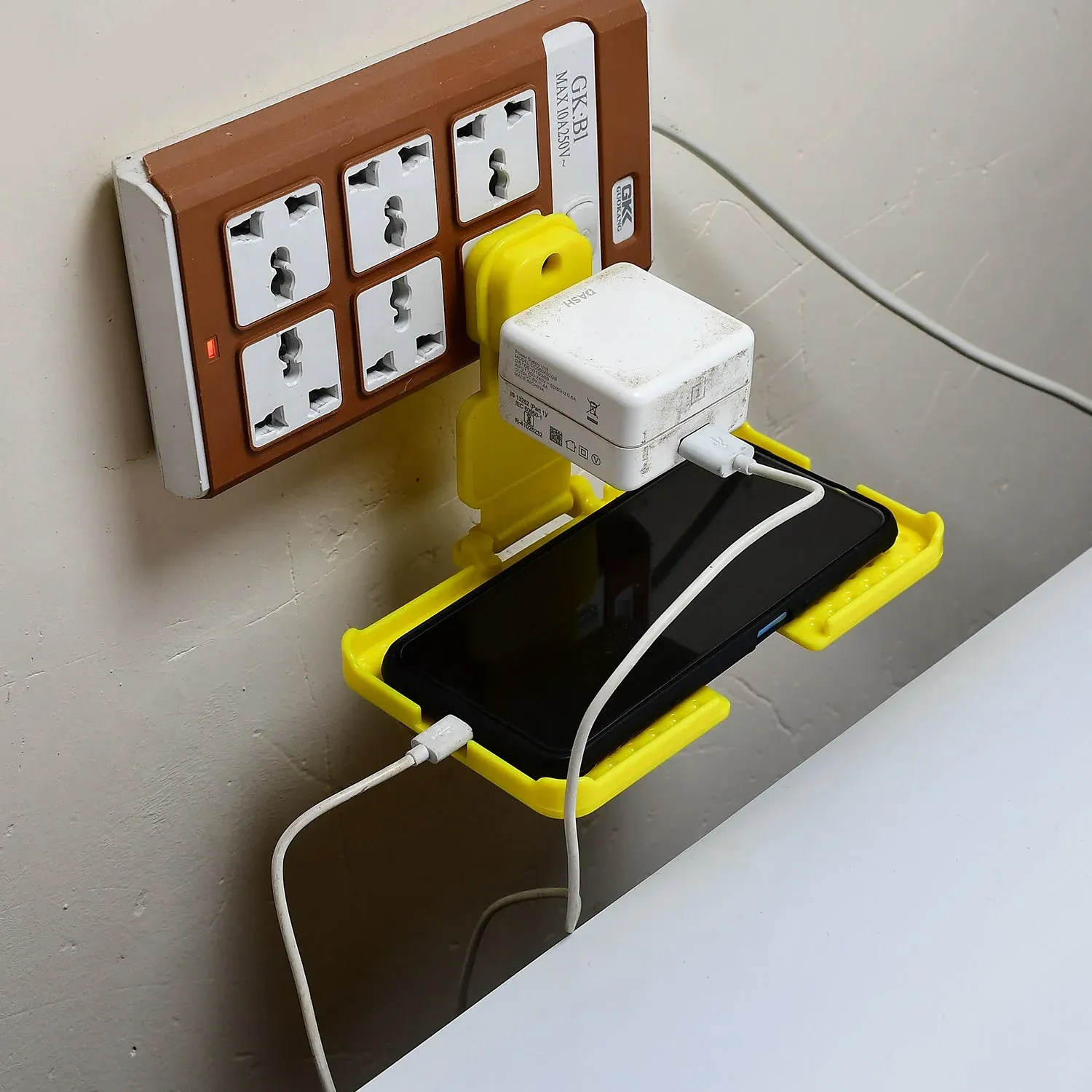 Premium Mobile Charging Wall Holder – Secure Socket Fit, Yellow | PHOBIA - Buy Online at Alikart