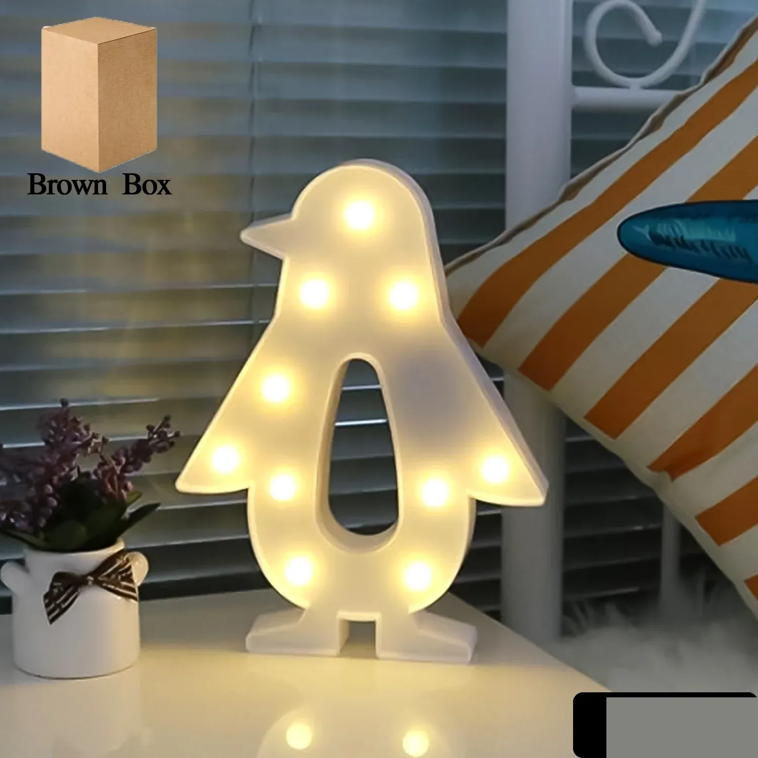 Penguin Shaped Light LED Light Kids Room (1 Pc / Battery Not Included) - Detailed Feature View 1