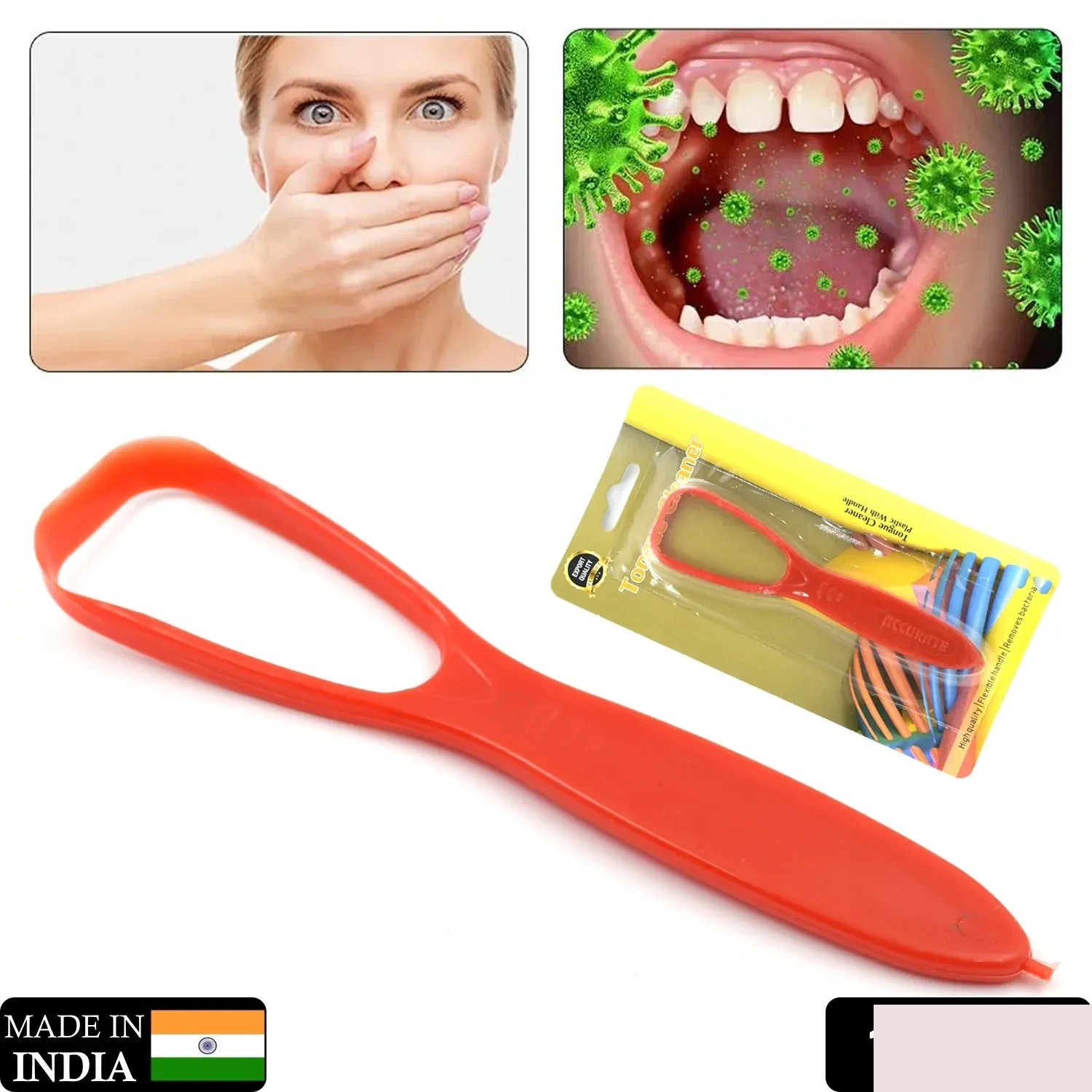 Plastic Tongue Cleaner – Fresh Breath & Oral Hygiene | MintGuard - Detailed Feature View 1