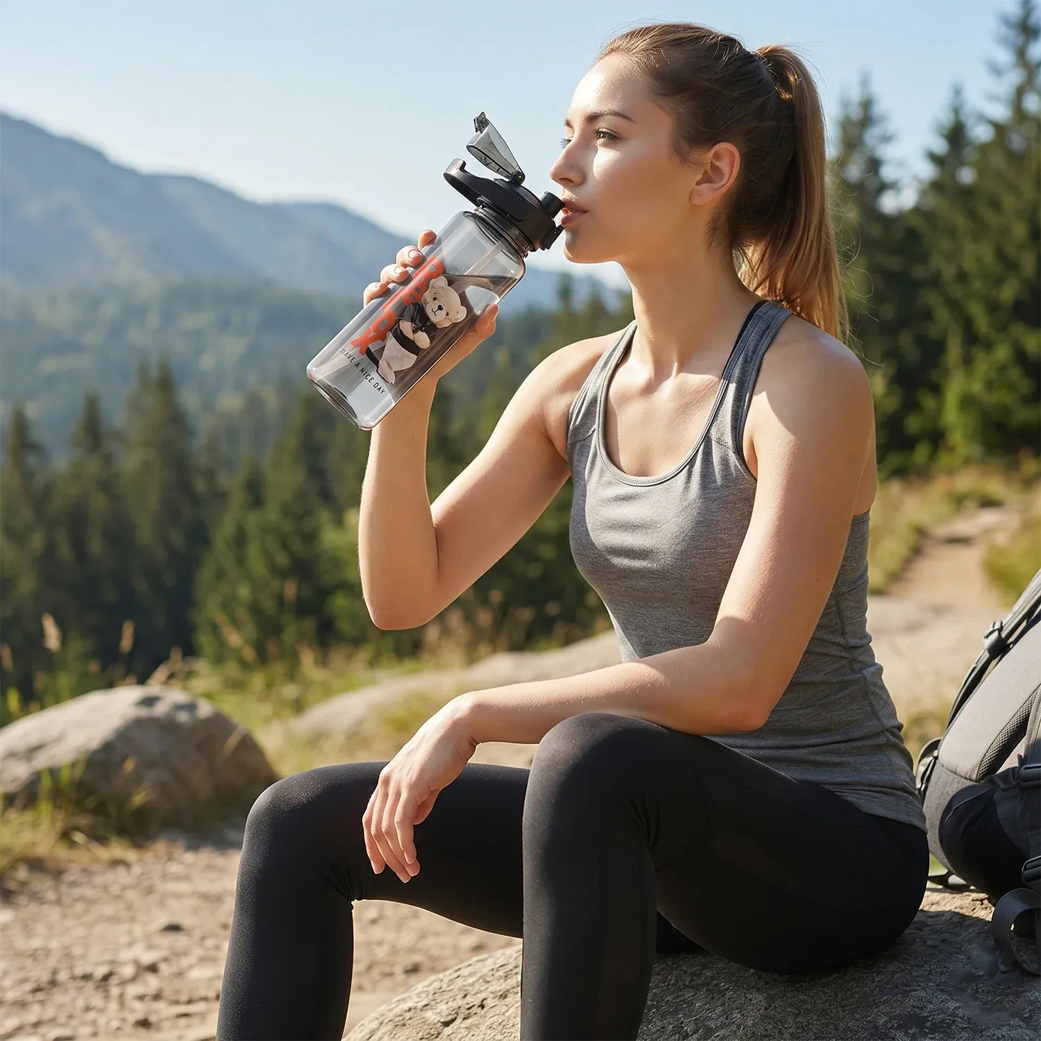 Kids Water Bottle Set – BPA-Free, Leak-Proof for School & Sports - Detailed Feature View 2