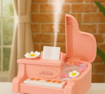 Pink Piano Mini USB Humidifier – Soft Night Light for Kids’ Rooms